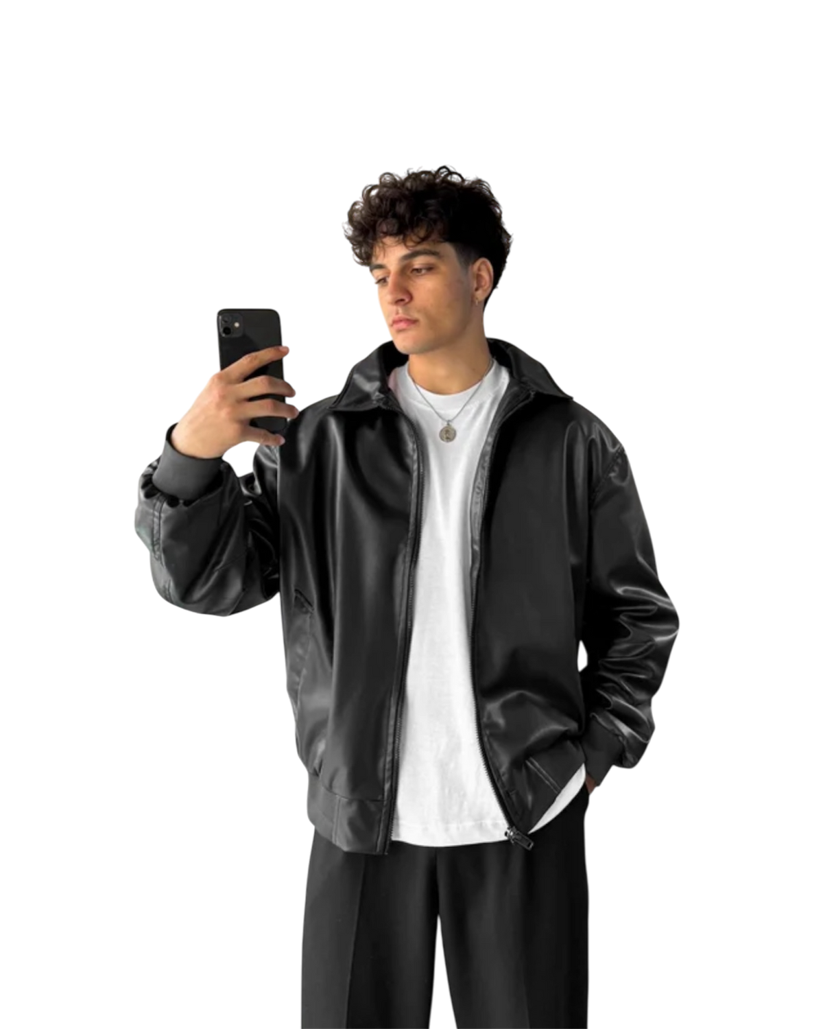 DoceCravo Basic Leather Jacket