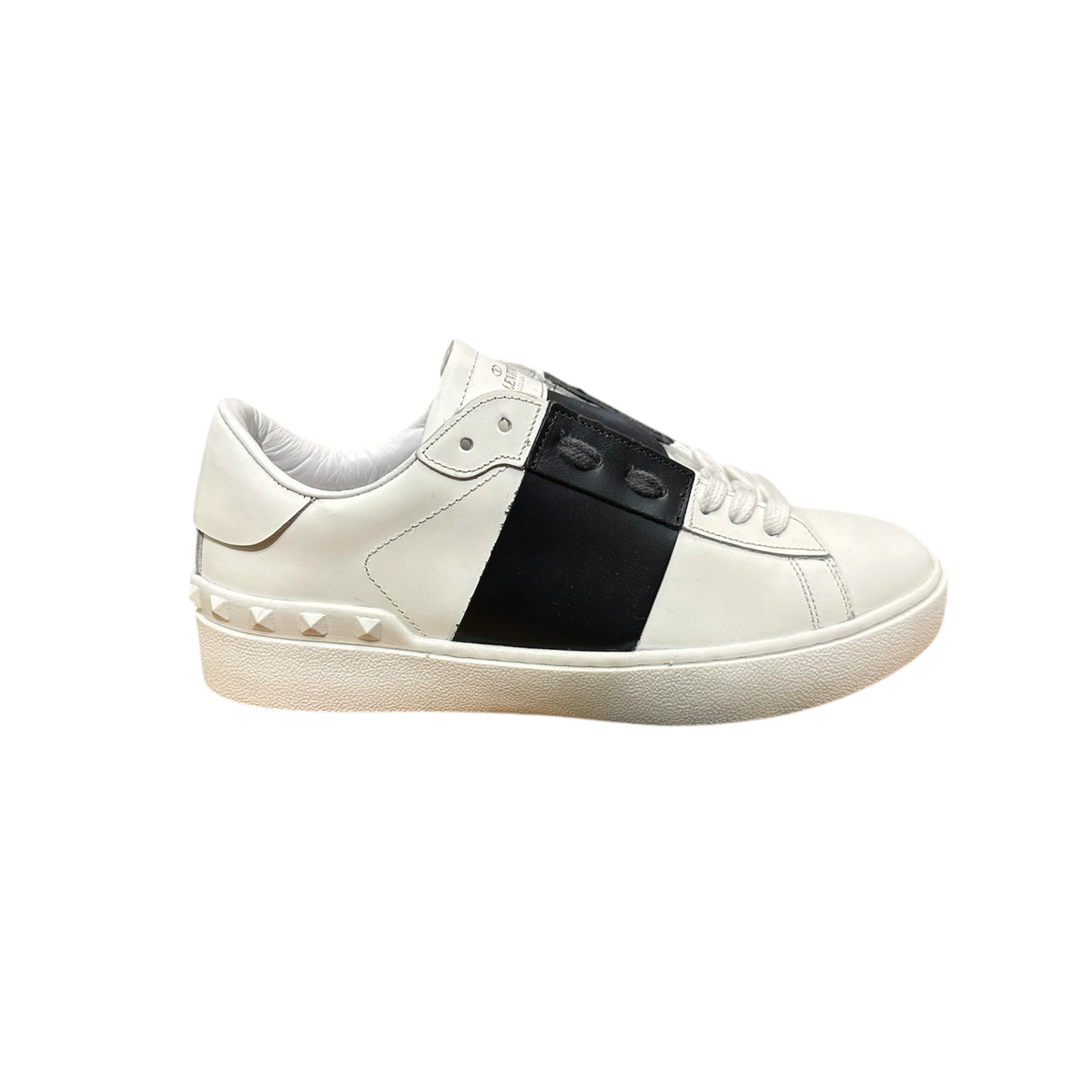 Vtln White/Black Leather Shoes
