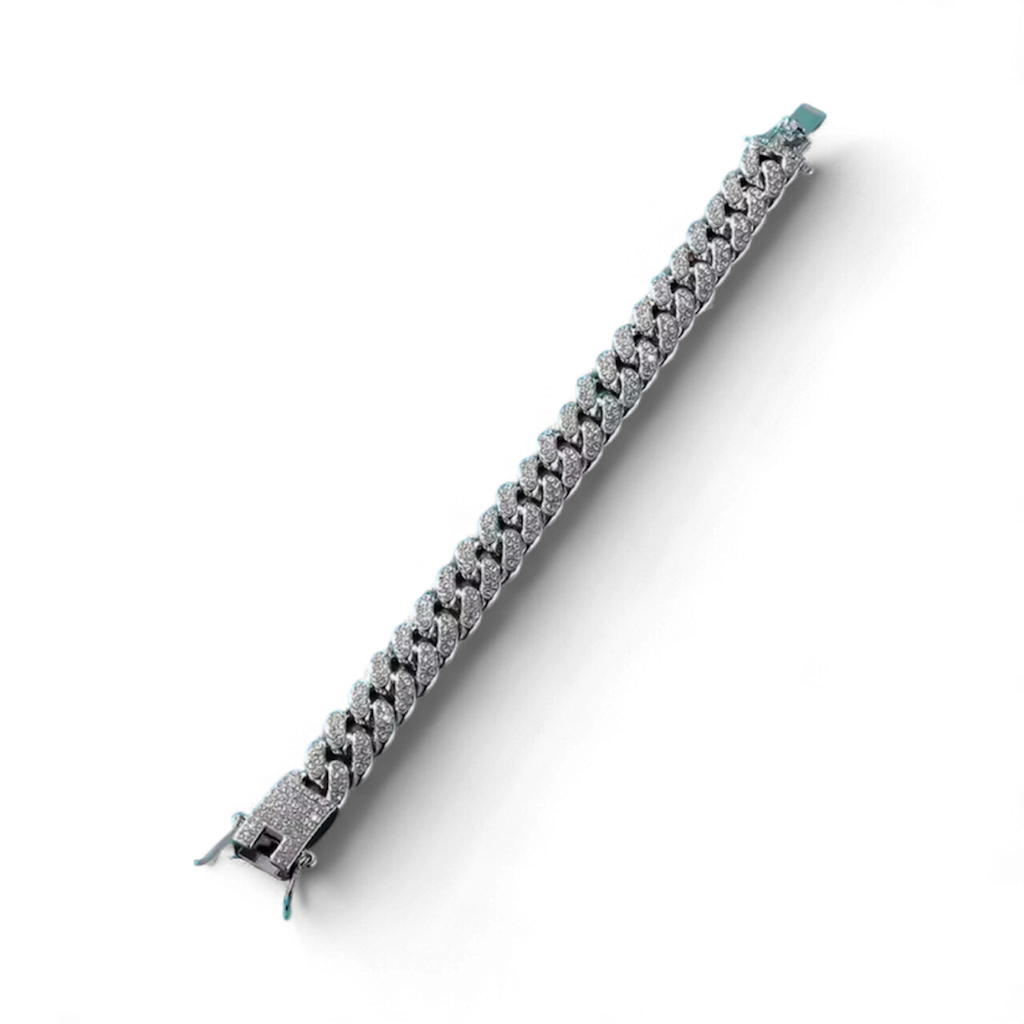 Iced Out Miami Cuban Link Bracelet (Gold & Silver