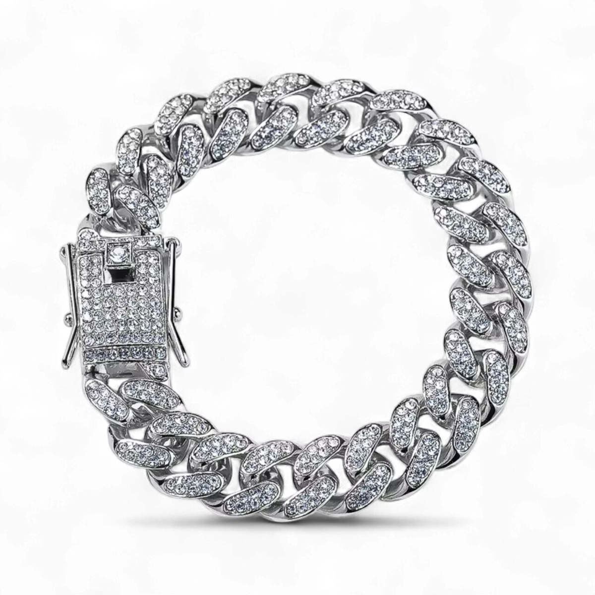 Iced Out Miami Cuban Link Bracelet (Gold & Silver