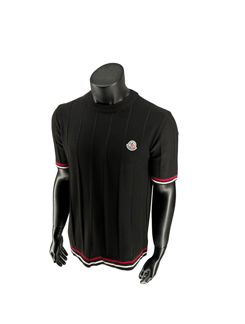 MNClR  Black And White Knitted T-Shirt