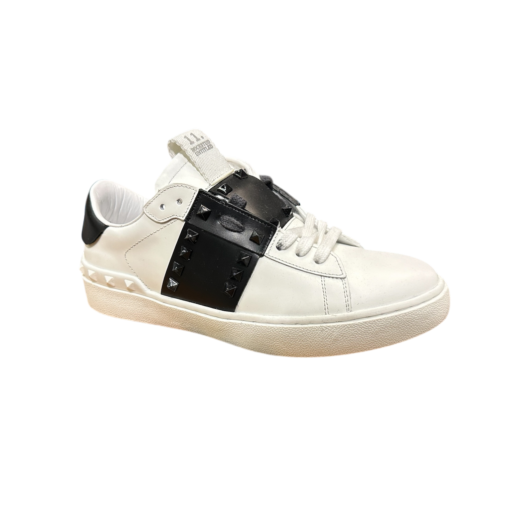 Vtln White/Black Leather Shoes