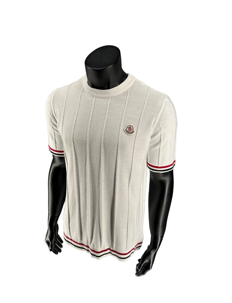 MNClR  Black And White Knitted T-Shirt
