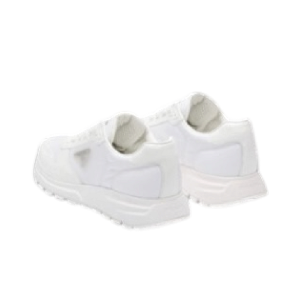 Prd Re-Nylon and Leather White  Sneakers