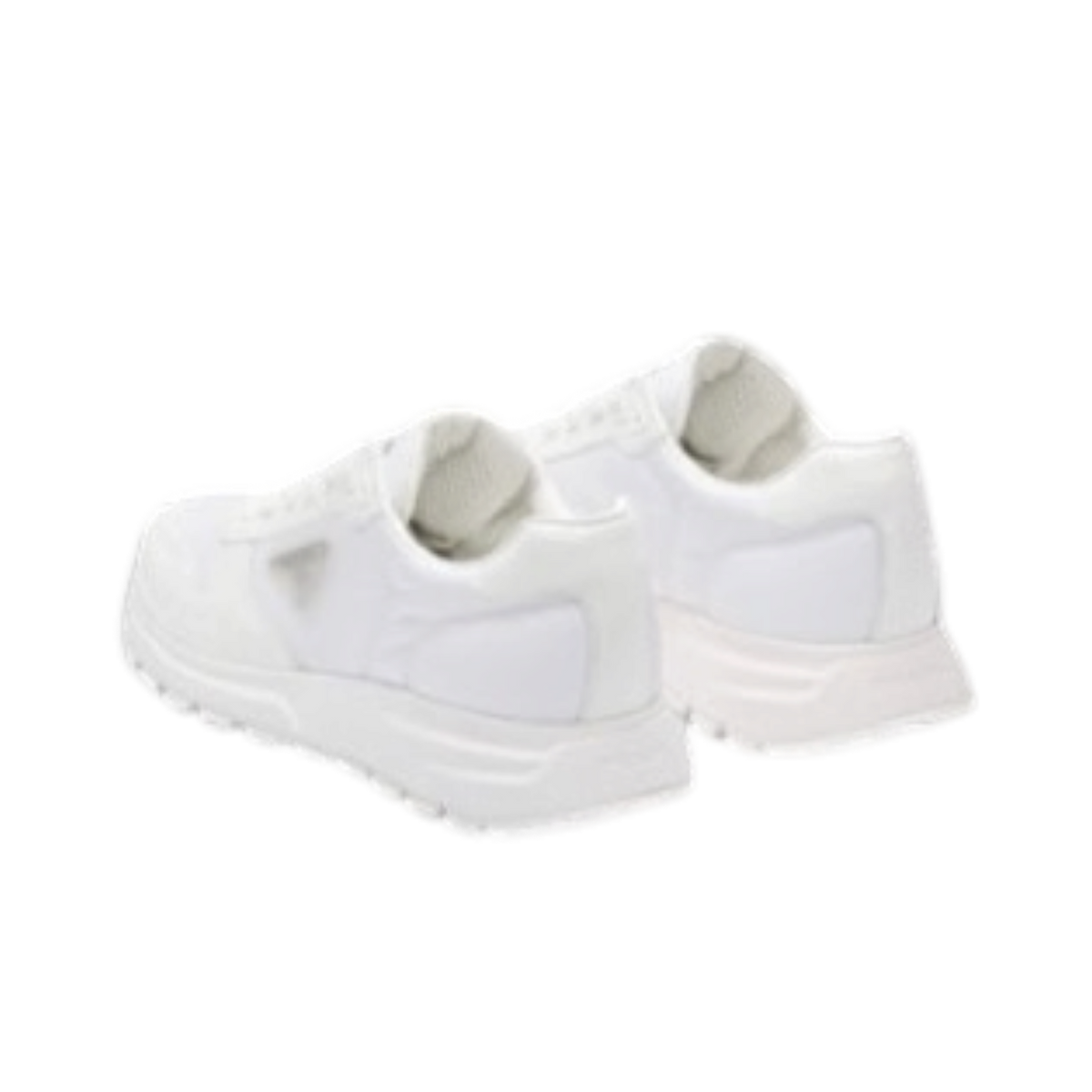 Prd Re-Nylon and Leather White  Sneakers