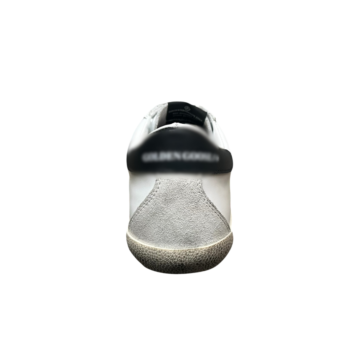 Gold gose White Leather Shoes